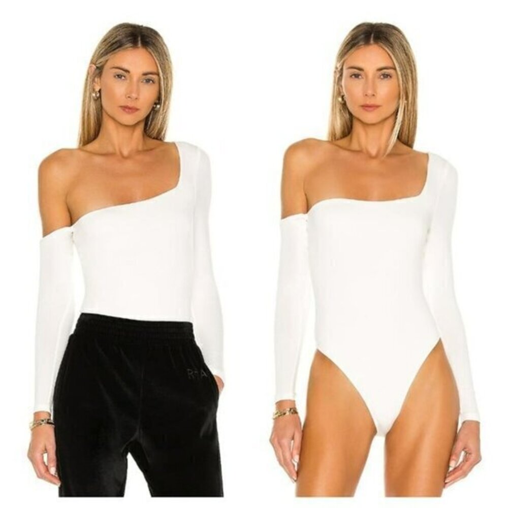 Superdown Haley One Shoulder Bodysuit - White